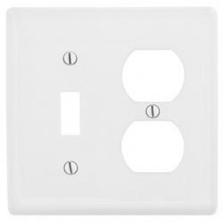 WALLPLATE, 2-G, 1) DUP 1) TOG, WH